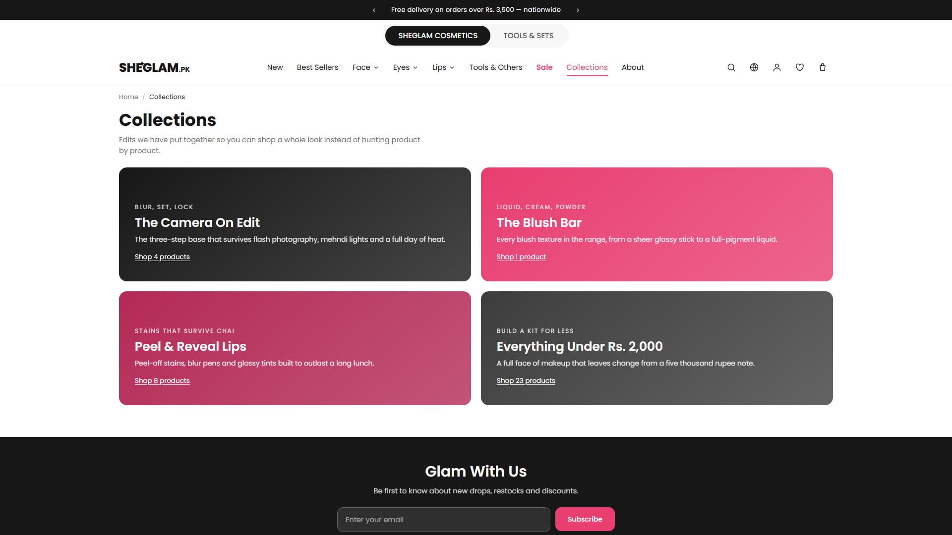 Collections — curated edit cards